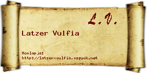 Latzer Vulfia névjegykártya